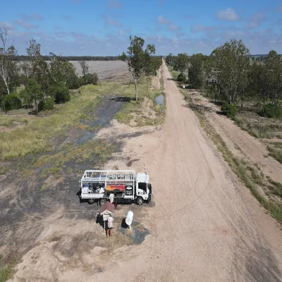 Remote Painter Katherine NT Truck On Ground With Trees