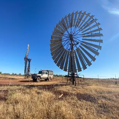 Remote Painter Katherine NT Vehicle And Windmill