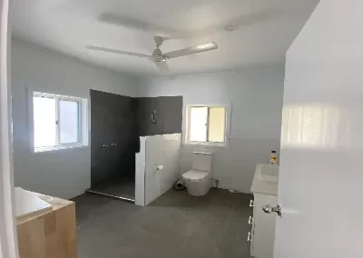 Residential painter Katherine NT bathroom with ceiling fan