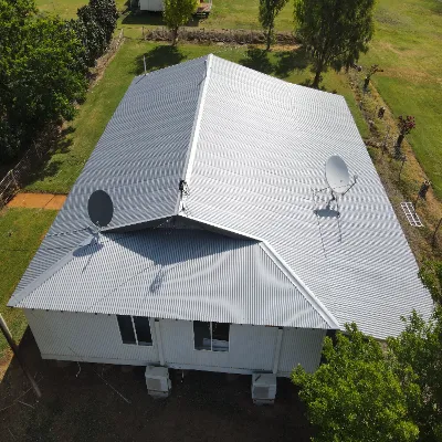 Roof Painter Katherine NT White Roof With Satellite Dish